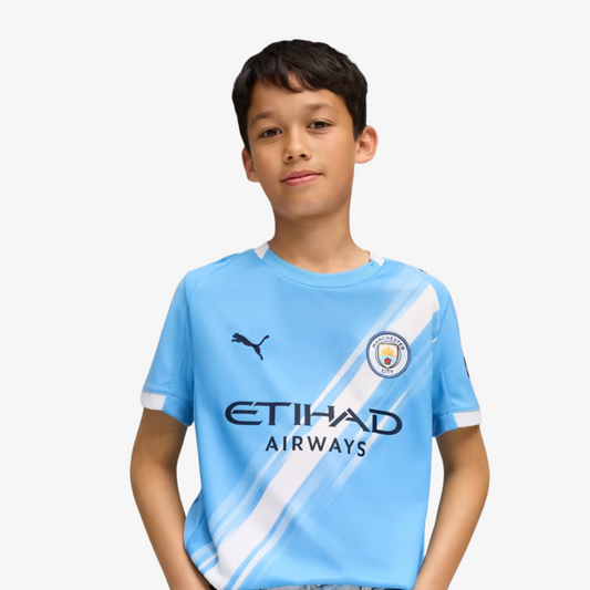 Manchester City 2025/26 Kids' Home Kit