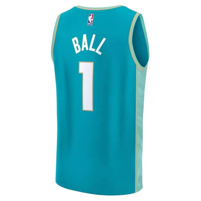 LaMelo Ball Charlotte Hornets Fanatics Branded unisex 23/24 Fast Break NBA - Teal - City Edition