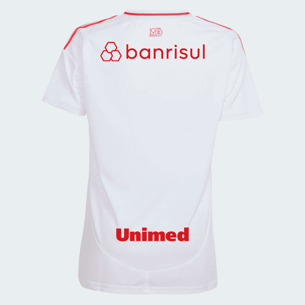 Camisola Feminina Internacional 2025/26 Fora Com Patrocinadores