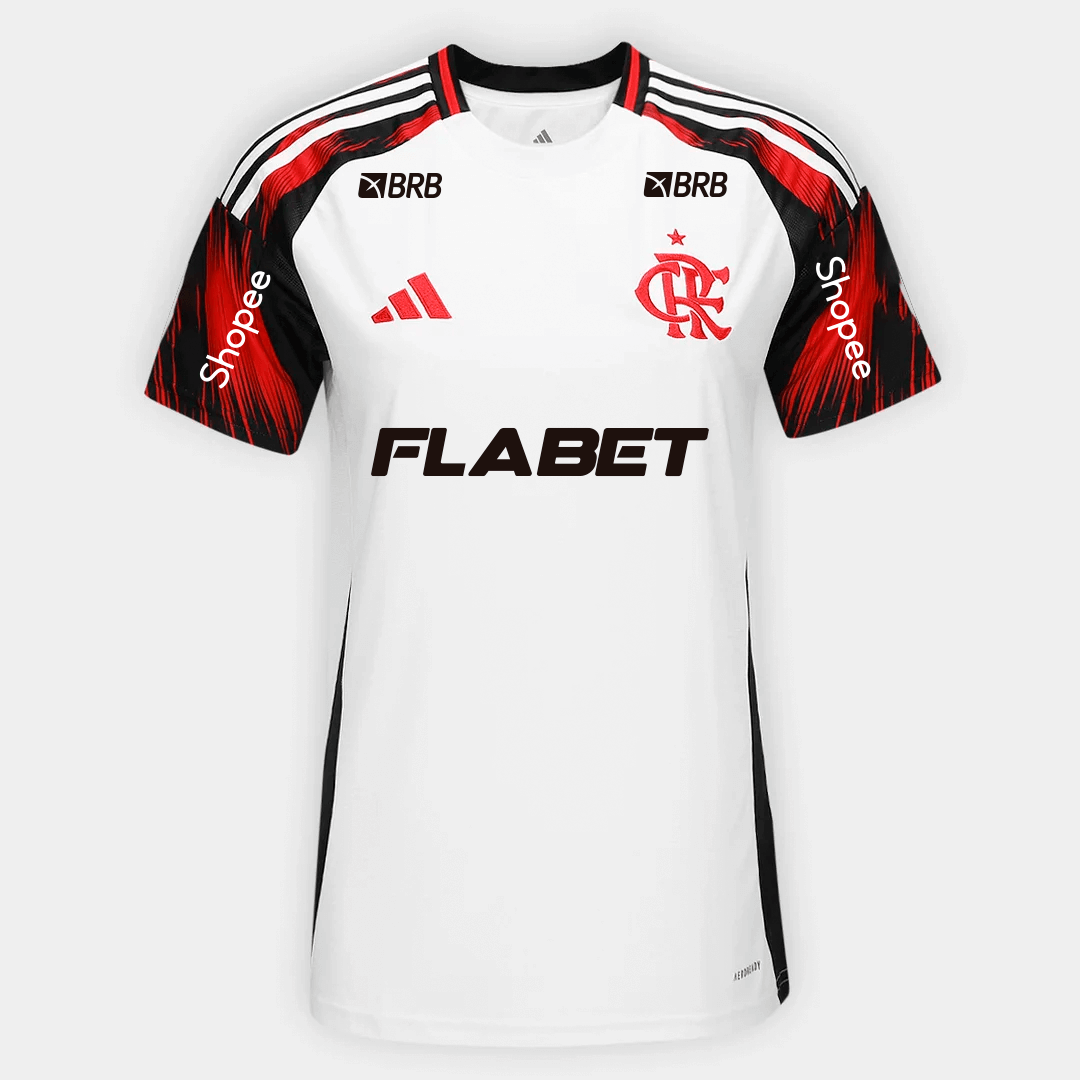 Camisola Feminina Flamengo 2025/26 Fora Torcedor