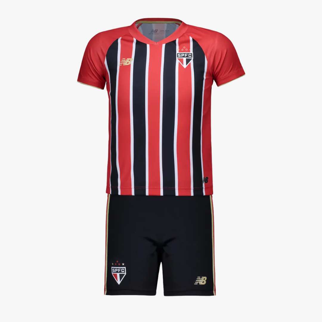 Conjunto Infantil São Paulo 2025/26 Fora Torcedor