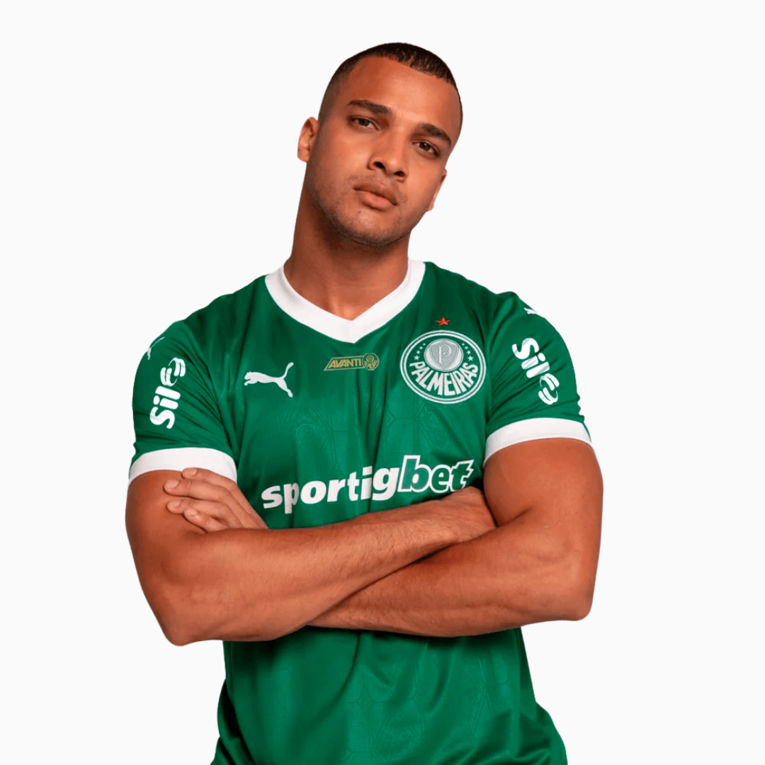 Camisola Palmeiras 2025/26 Casa Com Patrocinadores Torcedor