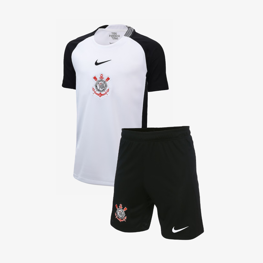 Conjunto Infantil Corinthians 2025/26 Casa Torcedor