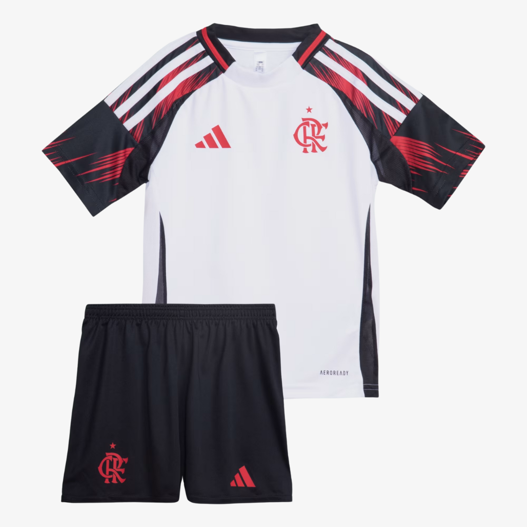 Conjunto Infantil Flamengo 2025/26 Fora Torcedor