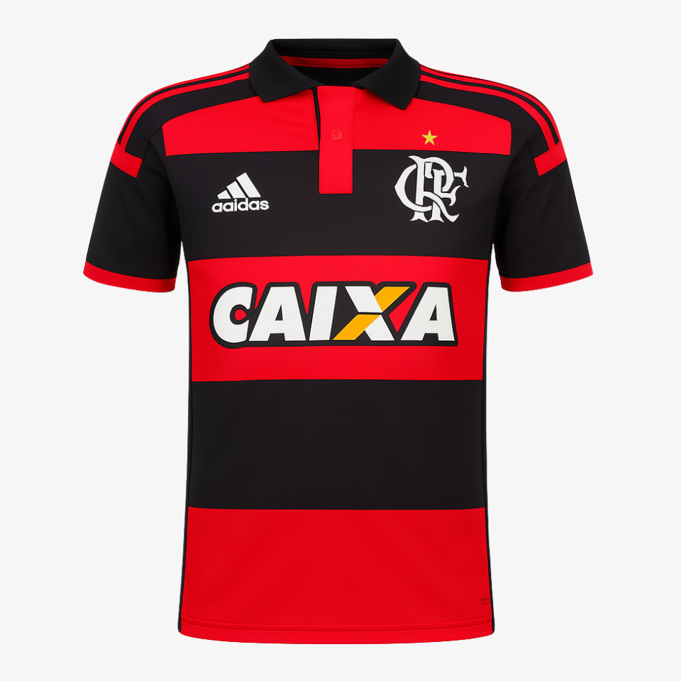 Camisola Flamengo 2014 I Retrô com Patrocinadores