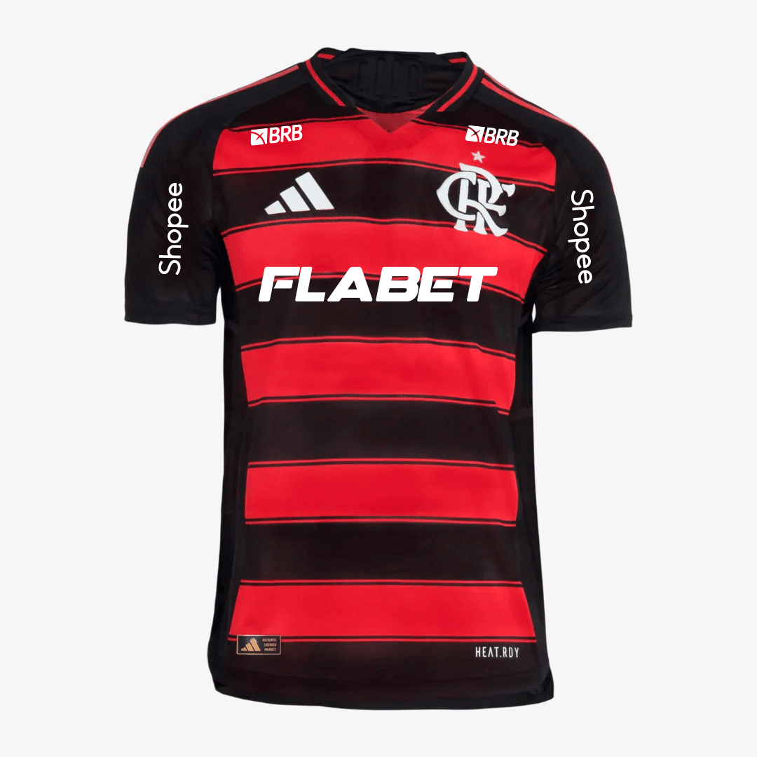 Camisola Flamengo 2025/26 Casa Jogador Com Patrocinadores
