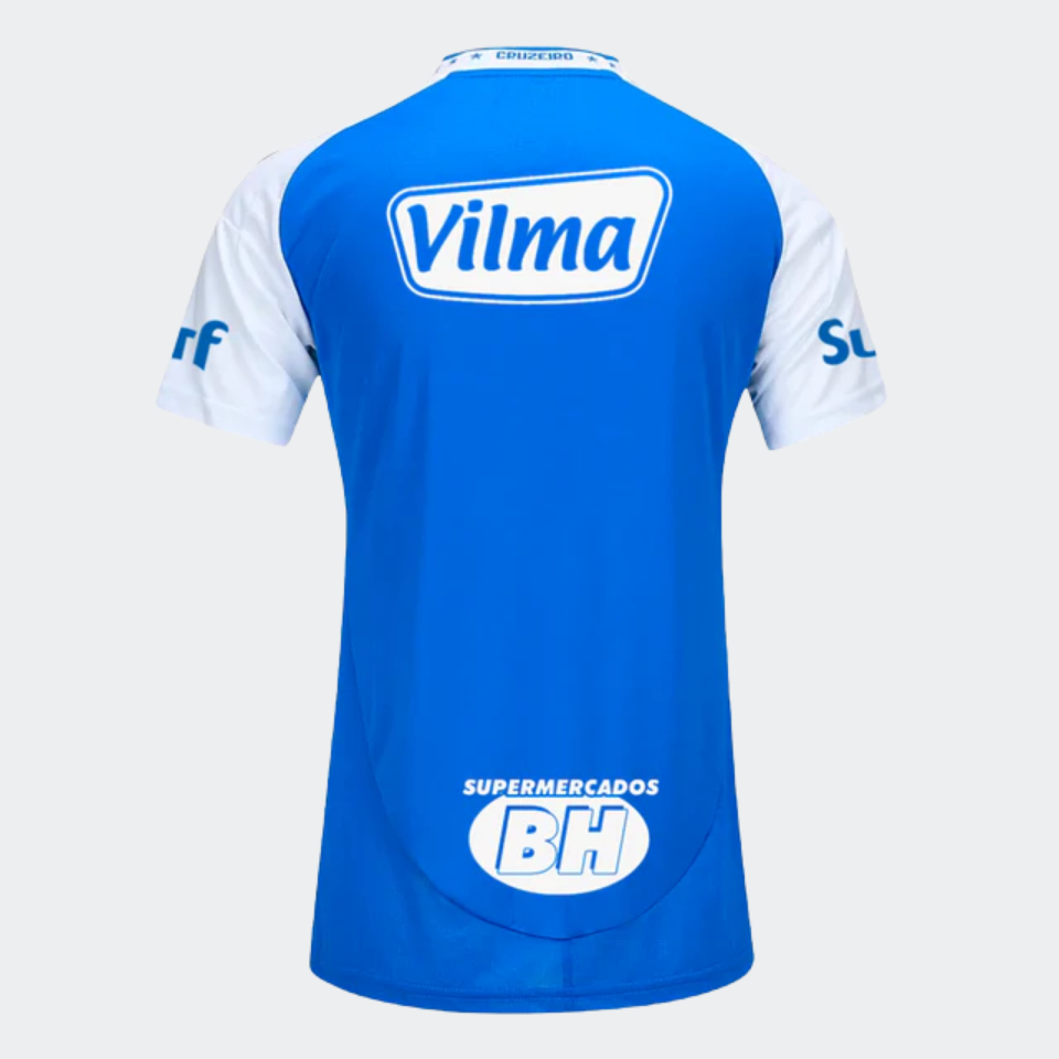 Camisola Feminina Cruzeiro 2025/26 Casa Com Patrocinadores
