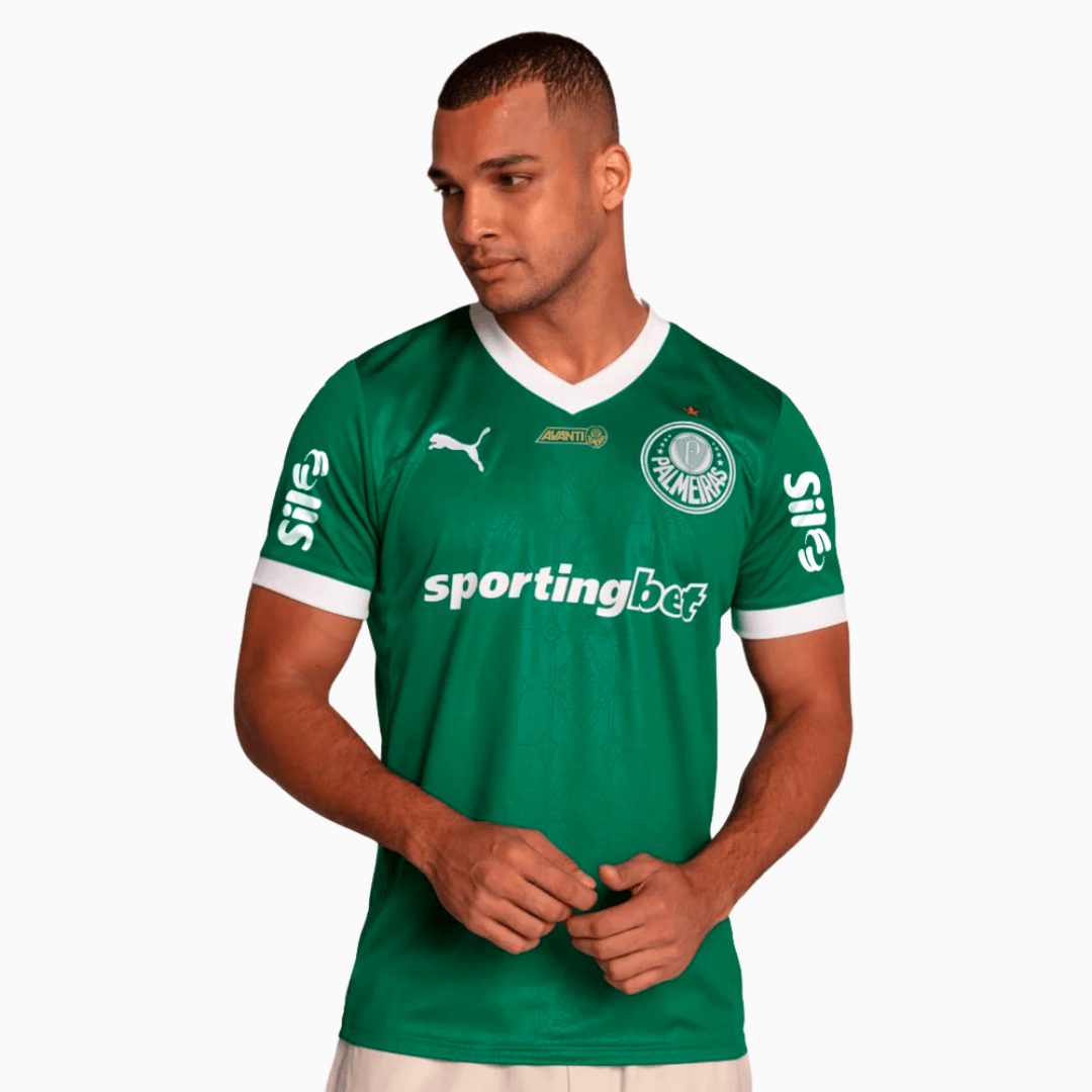 Camisola Palmeiras 2025/26 Casa Com Patrocinadores Torcedor