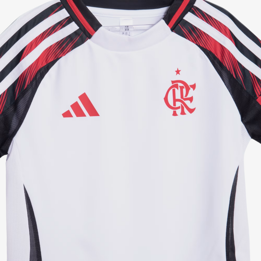 Conjunto Infantil Flamengo 2025/26 Fora Torcedor