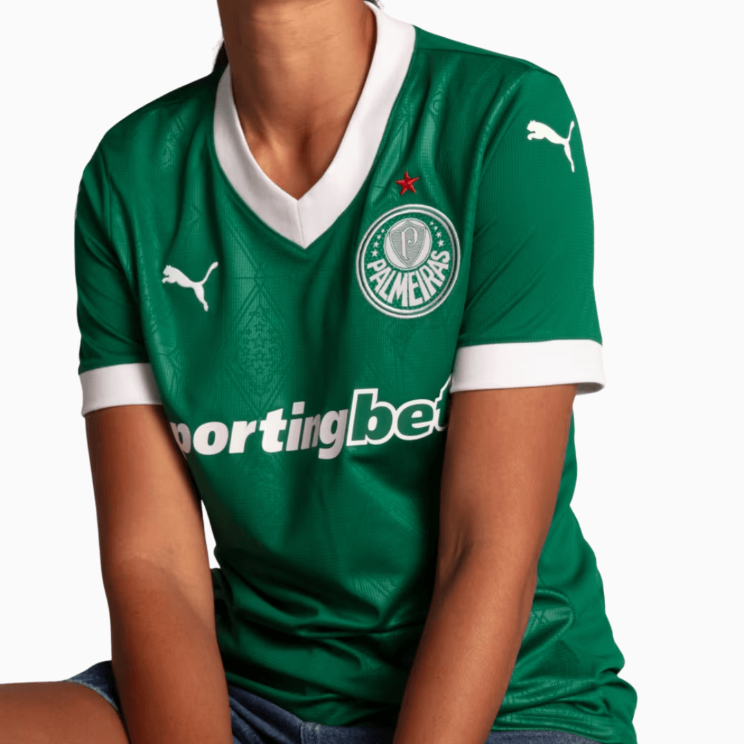 Camisola Feminina Palmeiras 2025/26 Casa Torcedor
