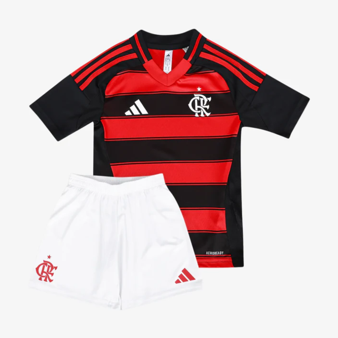 Conjunto Infantil Flamengo 2025/26 Casa Torcedor