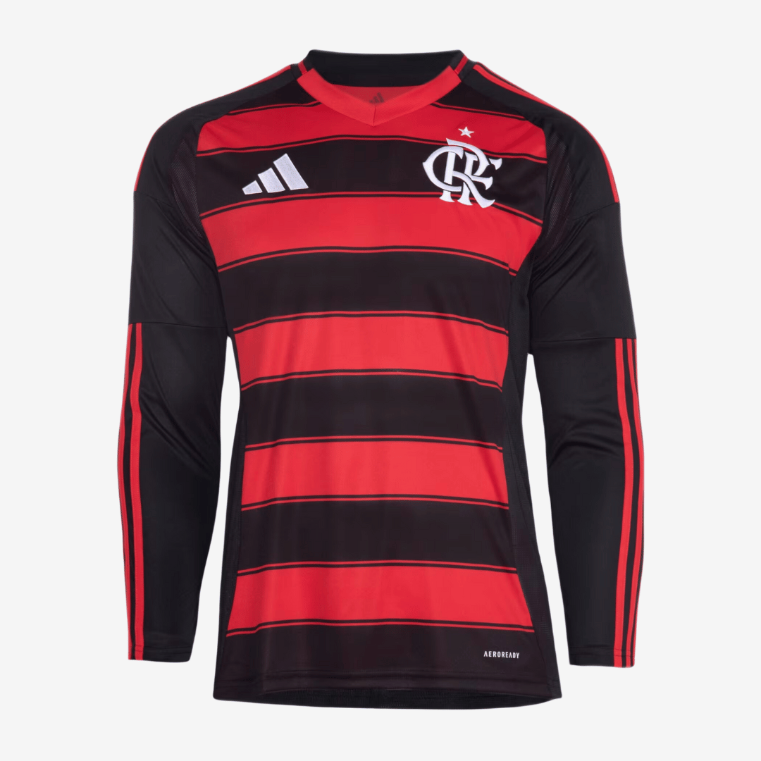 Camisola Manga Comprida Flamengo 2025/26 Casa Torcedor