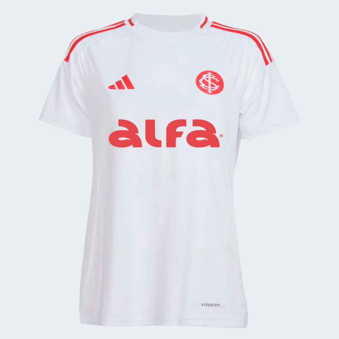 Camisola Feminina Internacional 2025/26 Fora Com Patrocinadores