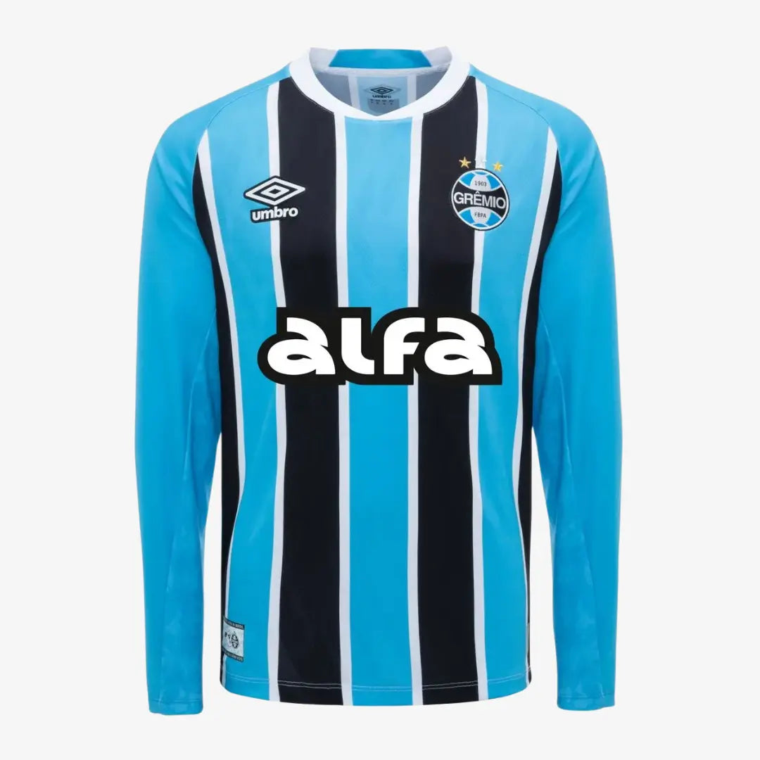 Camisola Grêmio 2025/26 Casa Manga Comprida Torcedor