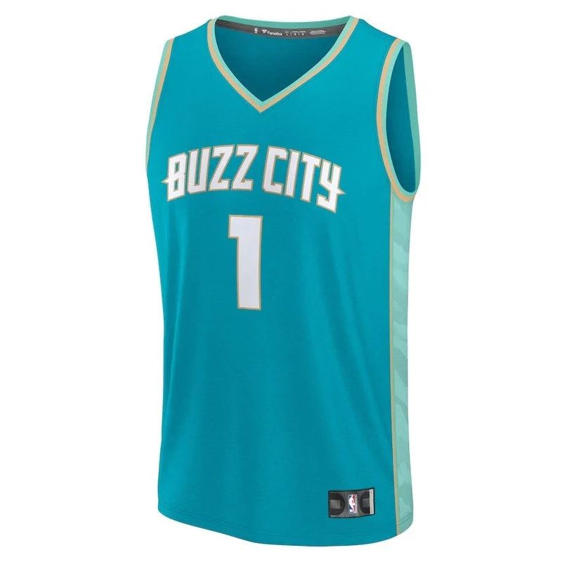 LaMelo Ball Charlotte Hornets Fanatics Branded unisex 23/24 Fast Break NBA - Teal - City Edition