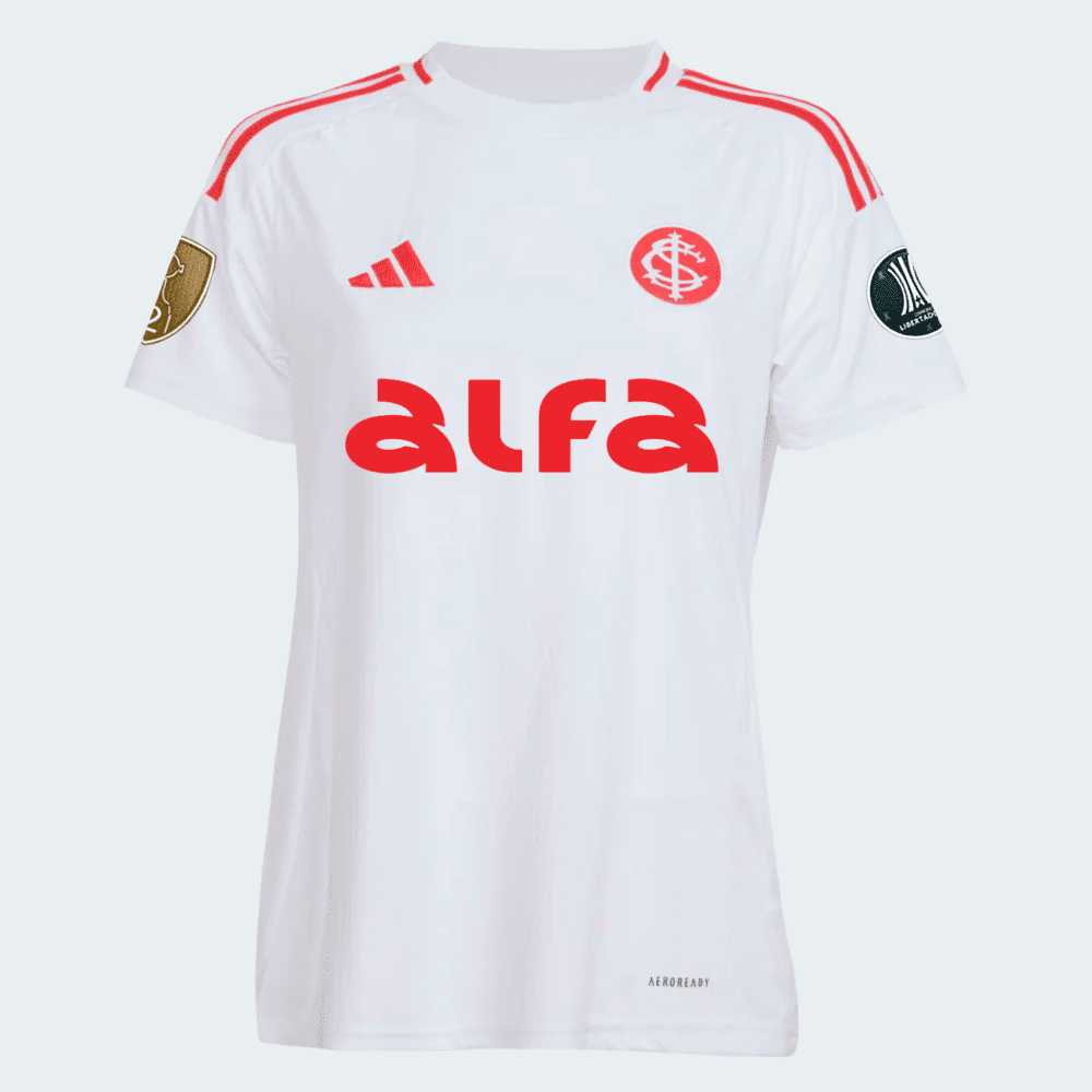Camisola Feminina Internacional 2025/26 Fora Com Patrocinadores