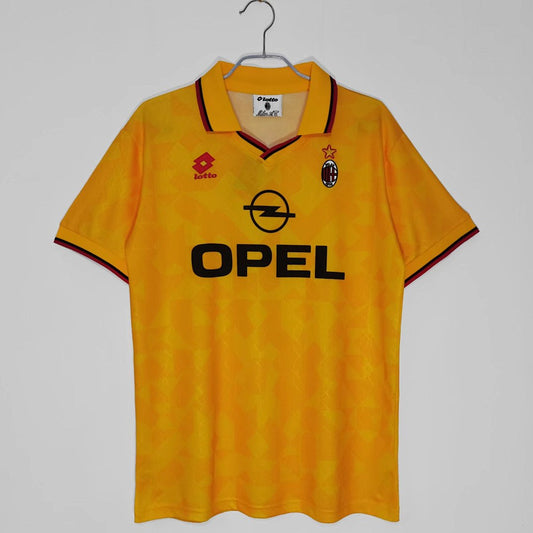 AC Milan 1995/96 Retro Third Yellow Jersey - front