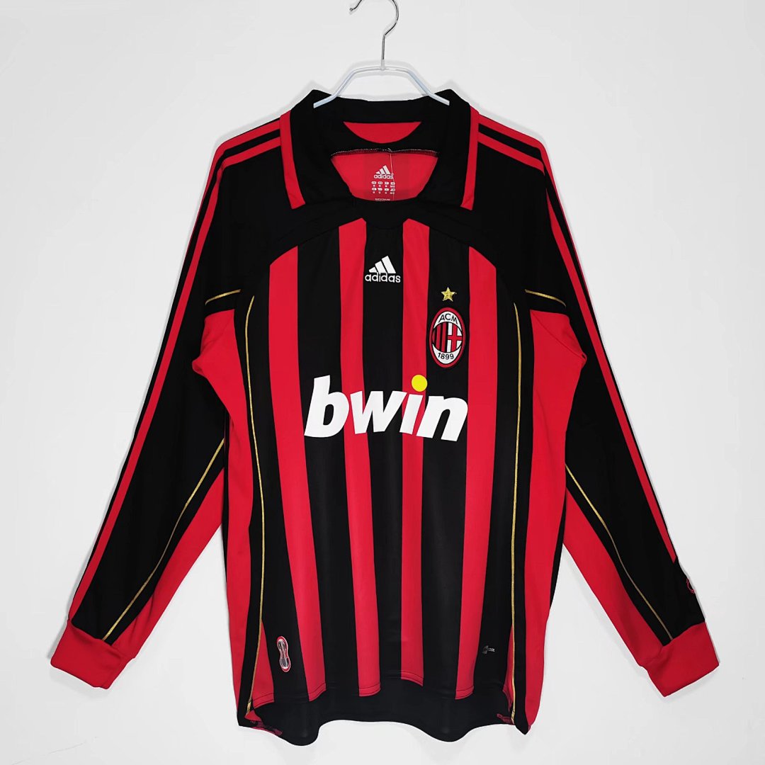 AC Milan 2006/07 Retro Home Long-Sleeve Jersey - front