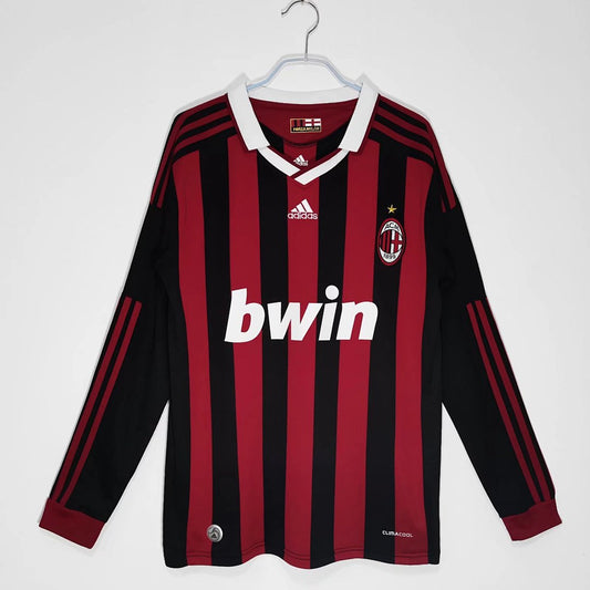 AC Milan 2009/10 Retro Home Long-Sleeve Jersey - front
