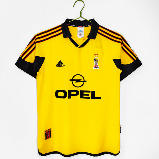AC Milan 1999/00 Retro Away Yellow Jersey - front