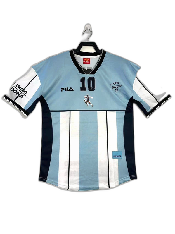 Camisola comemorativa da Argentina de 2001 Maradona - Versão retrô