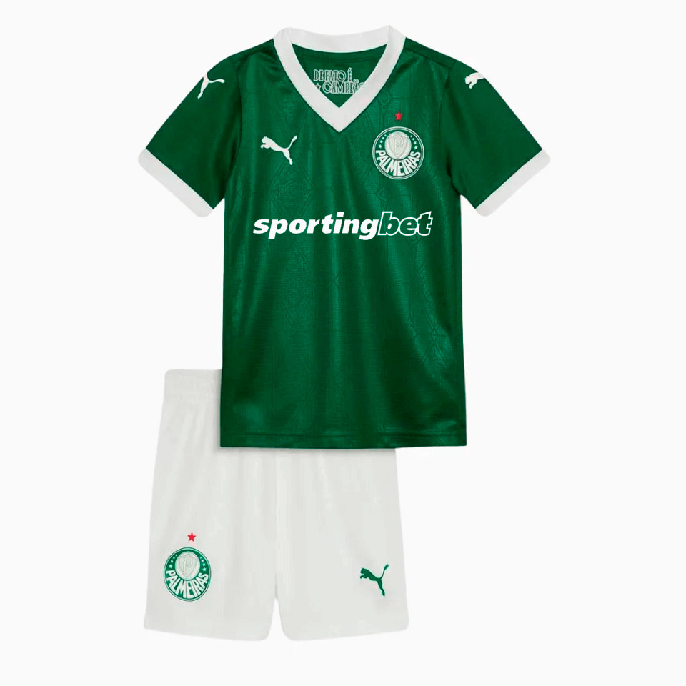 Conjunto Infantil Palmeiras 2025/26 Casa Torcedor