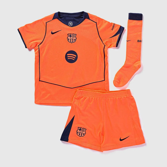 Conjunto Infantil Barcelona 2025/26 Terceira Torcedor
