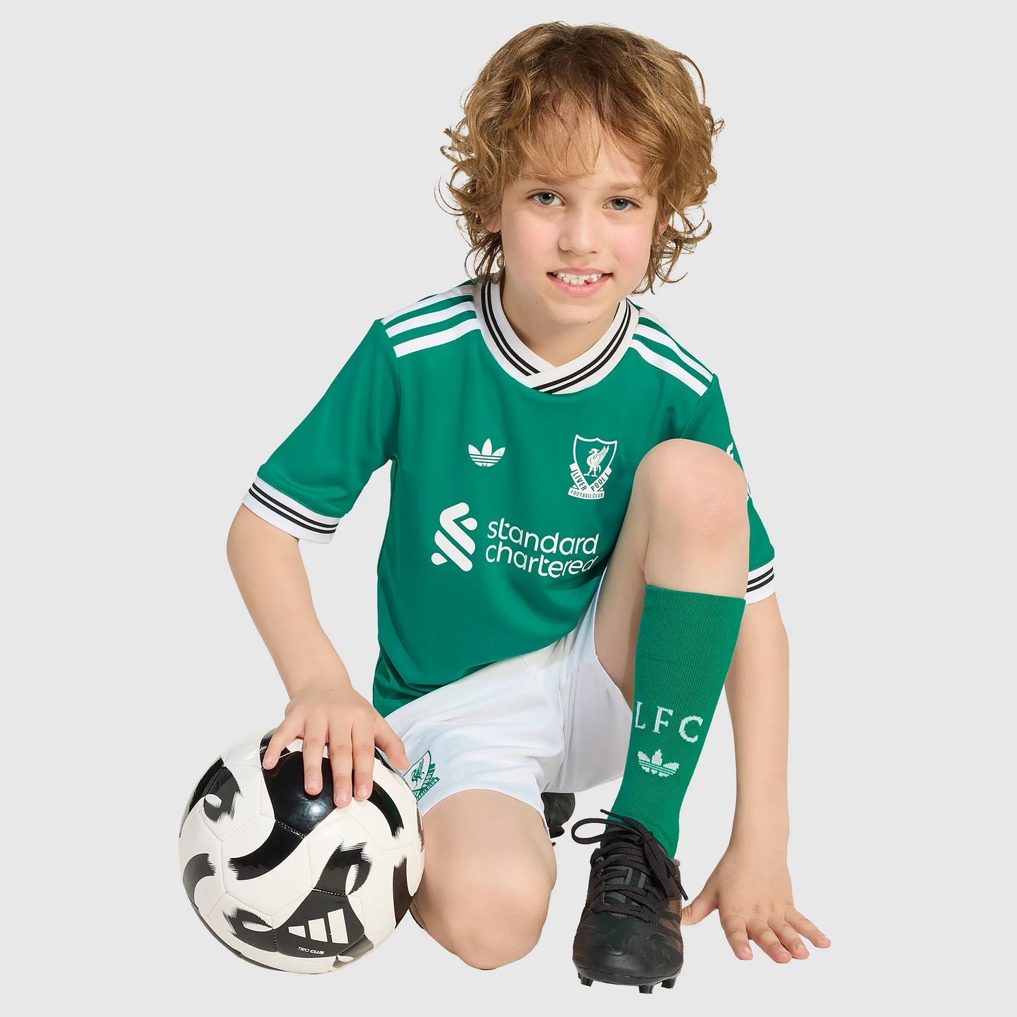 Conjunto Infantil Liverpool 2025/26 Terceira Torcedor