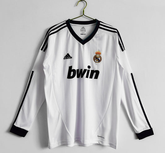 Real Madrid 2012/13 Retro Home Long-Sleeve Jersey - front