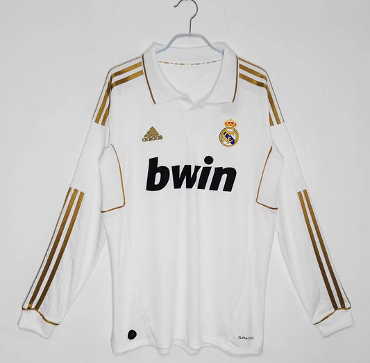 Real Madrid 2011/12 Retro Home Long-Sleeve Jersey - front