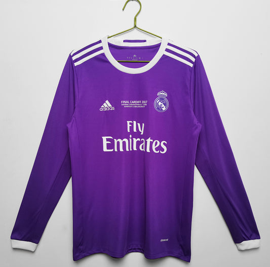 Real Madrid 2016/17 Retro Away Long-Sleeve Jersey - front