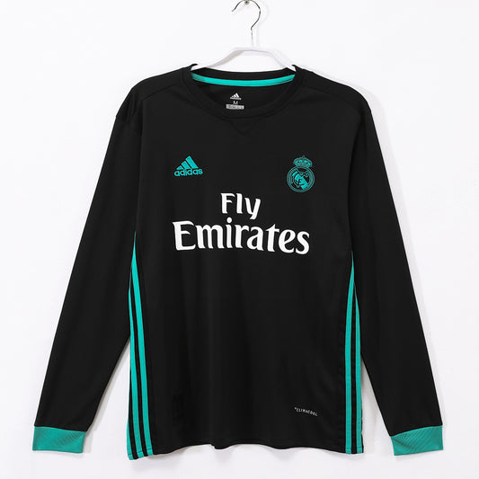 Real Madrid 2017/18 Retro Away Long-Sleeve Jersey - front