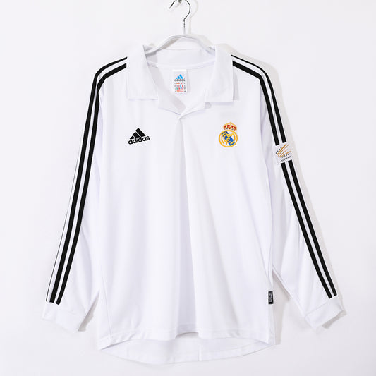Real Madrid 2002/03 Retro Home Long-Sleeve Jersey - front