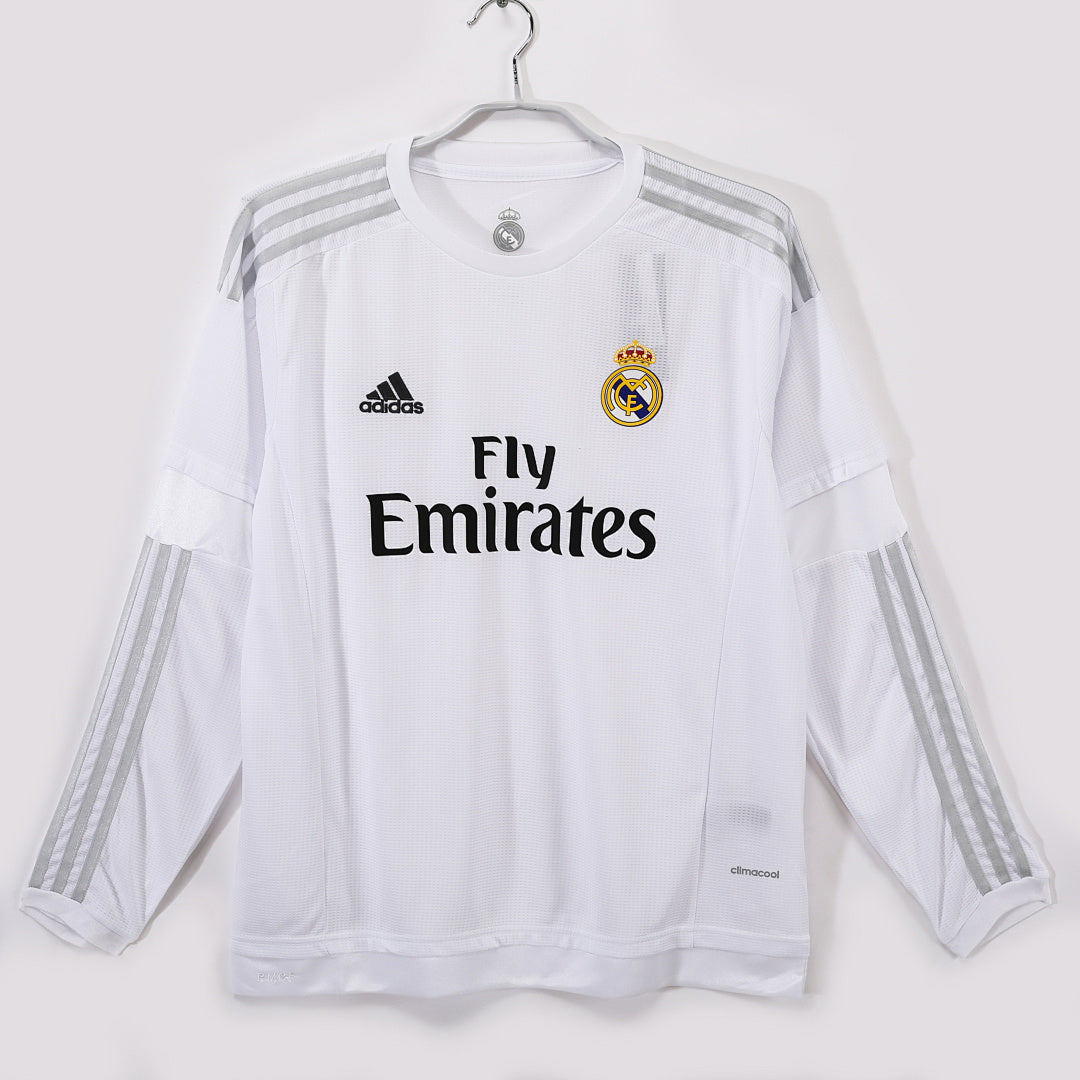 Real Madrid 2015/16 Retro Home Long-Sleeve Jersey - front
