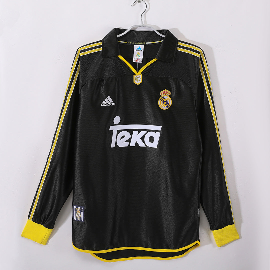 Real Madrid 1999/01 Retro Away Long-Sleeve Jersey - front