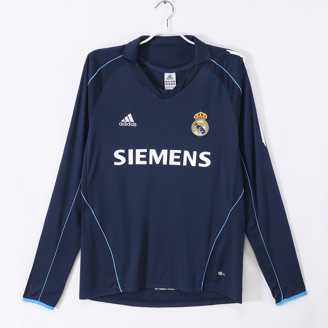 Real Madrid 2005/06 Retro Away Long-Sleeve Jersey - front