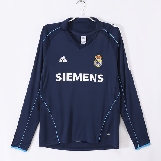 Real Madrid 2005/06 Retro Away Long-Sleeve Jersey - front
