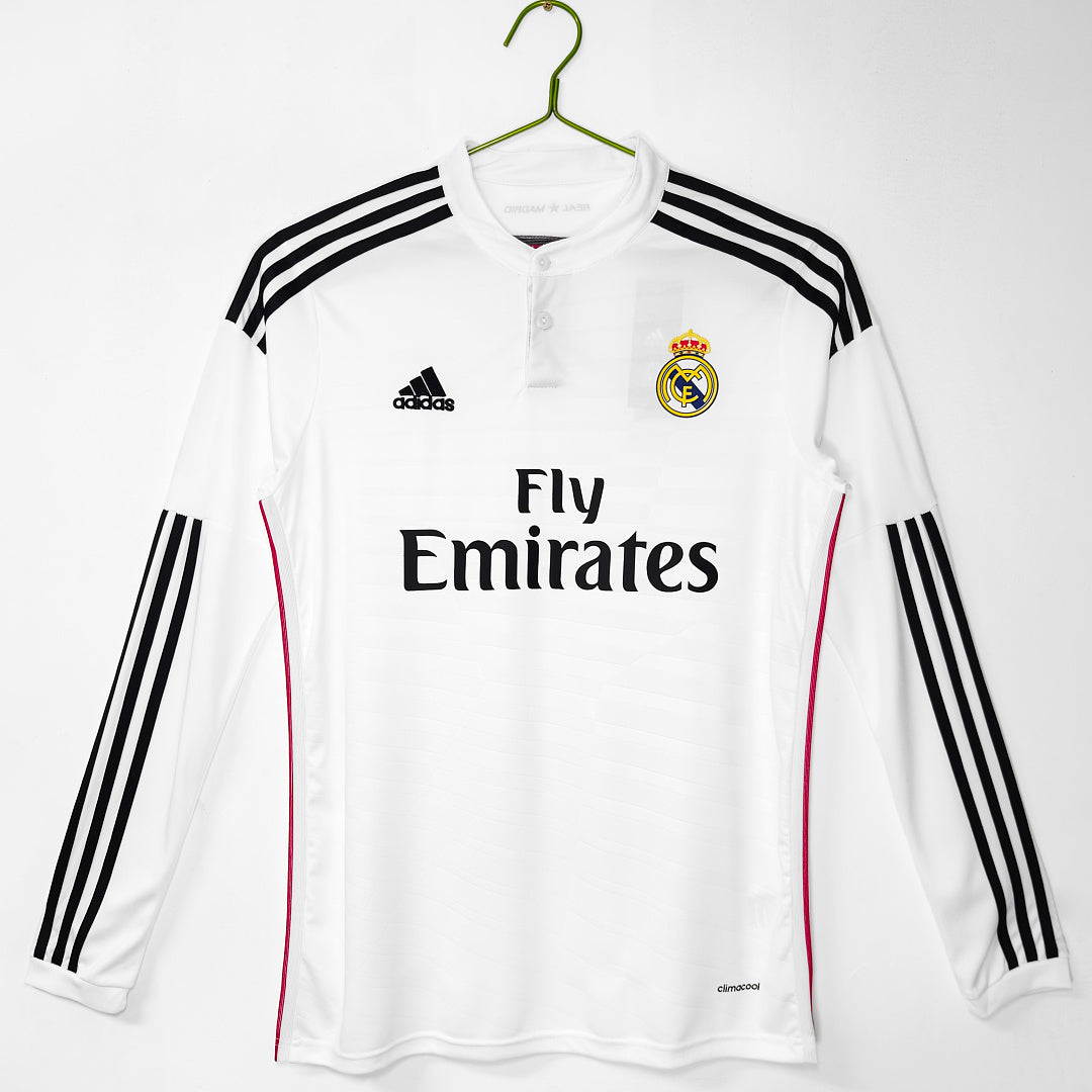 Real Madrid 2014/15 Retro Home Long-Sleeve Jersey - front