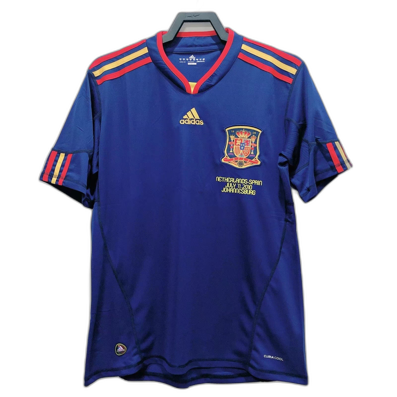 Camisola reserva da Espanha para a final da Copa do Mundo de 2010 - Versão retrô